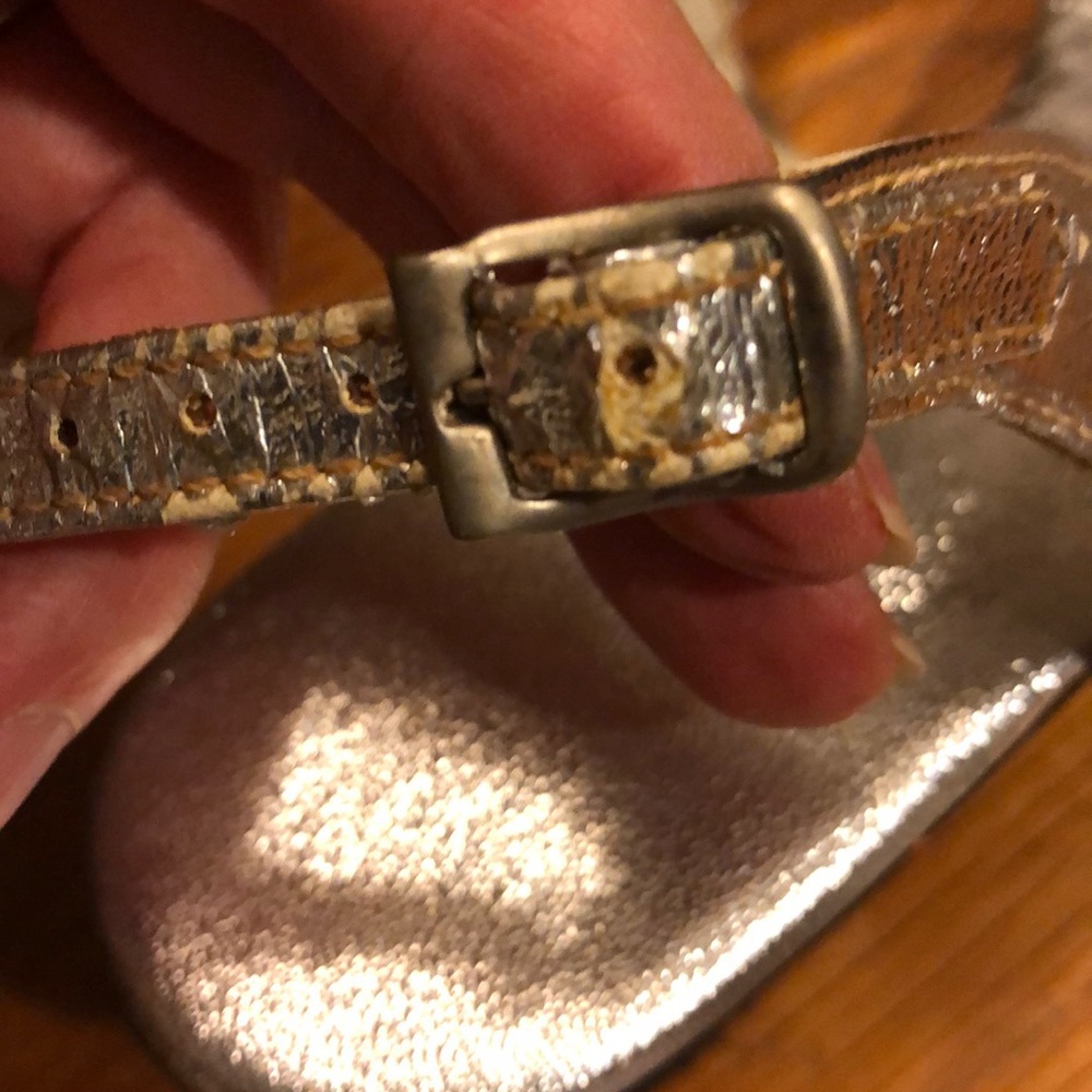 Vintage silver chunky heels - Picture 7 of 8